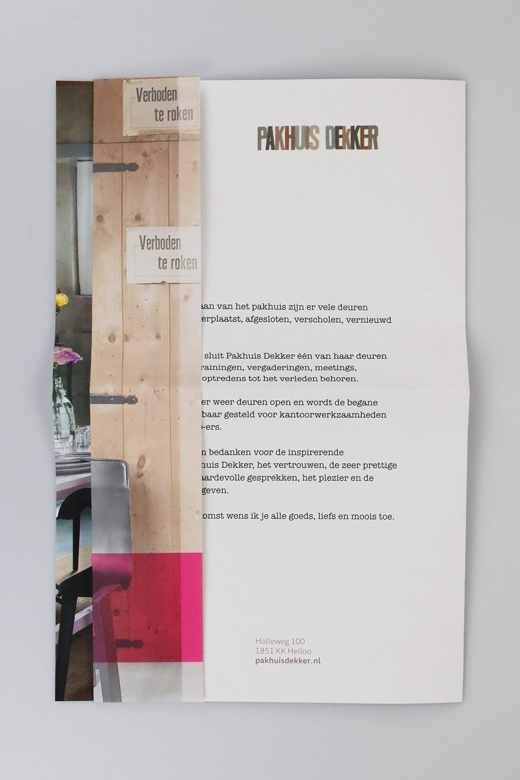 Willy Sengers - Pakhuis Dekker - brief