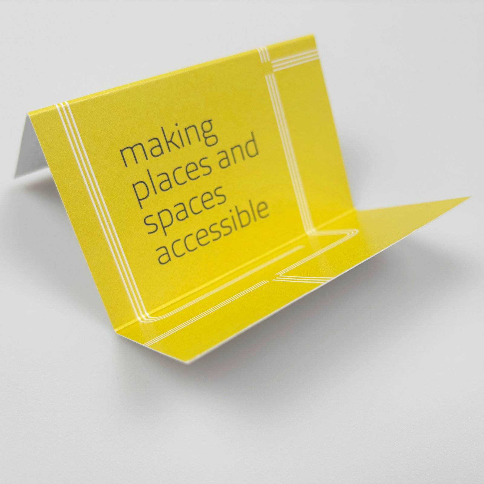 Willy Sengers - Opdracht TG Lining  visitekaartje met bijzondere vouwwijze