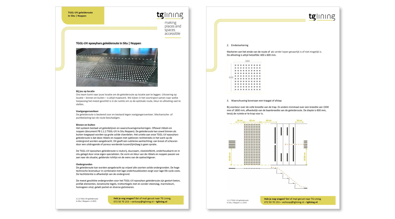 Willy Sengers / Opdracht TG Lining productblad in Word-sjabloon