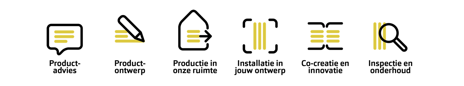 Willy Sengers / Opdracht TG Lining  pictogrammen Wat wij doen